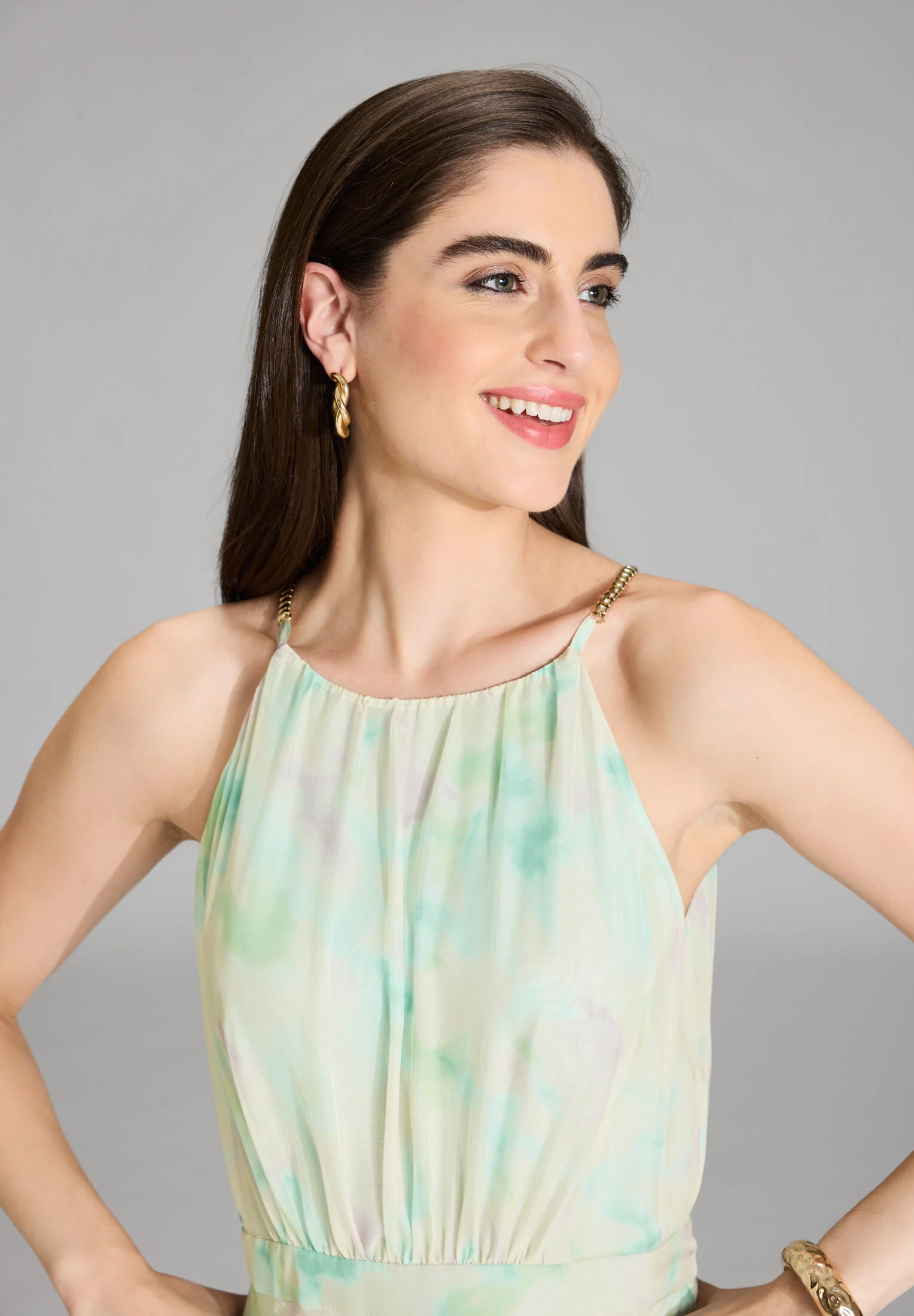 Abendkleid aus Chiffon mit Animal Print - Image 3