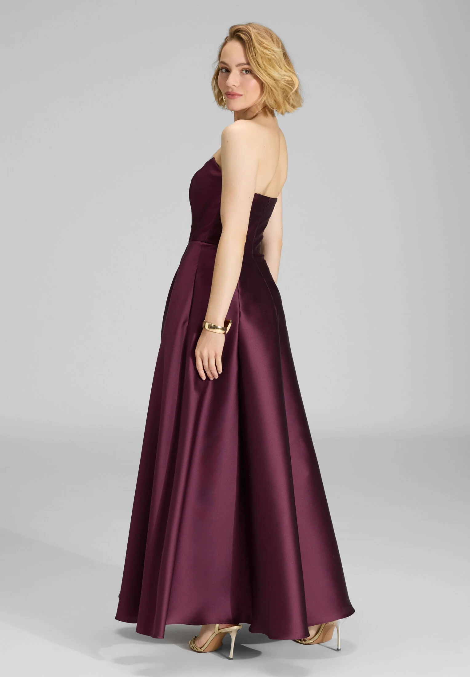 Abendkleid aus edlem Twill mit Korsage Oberteil - Image 8