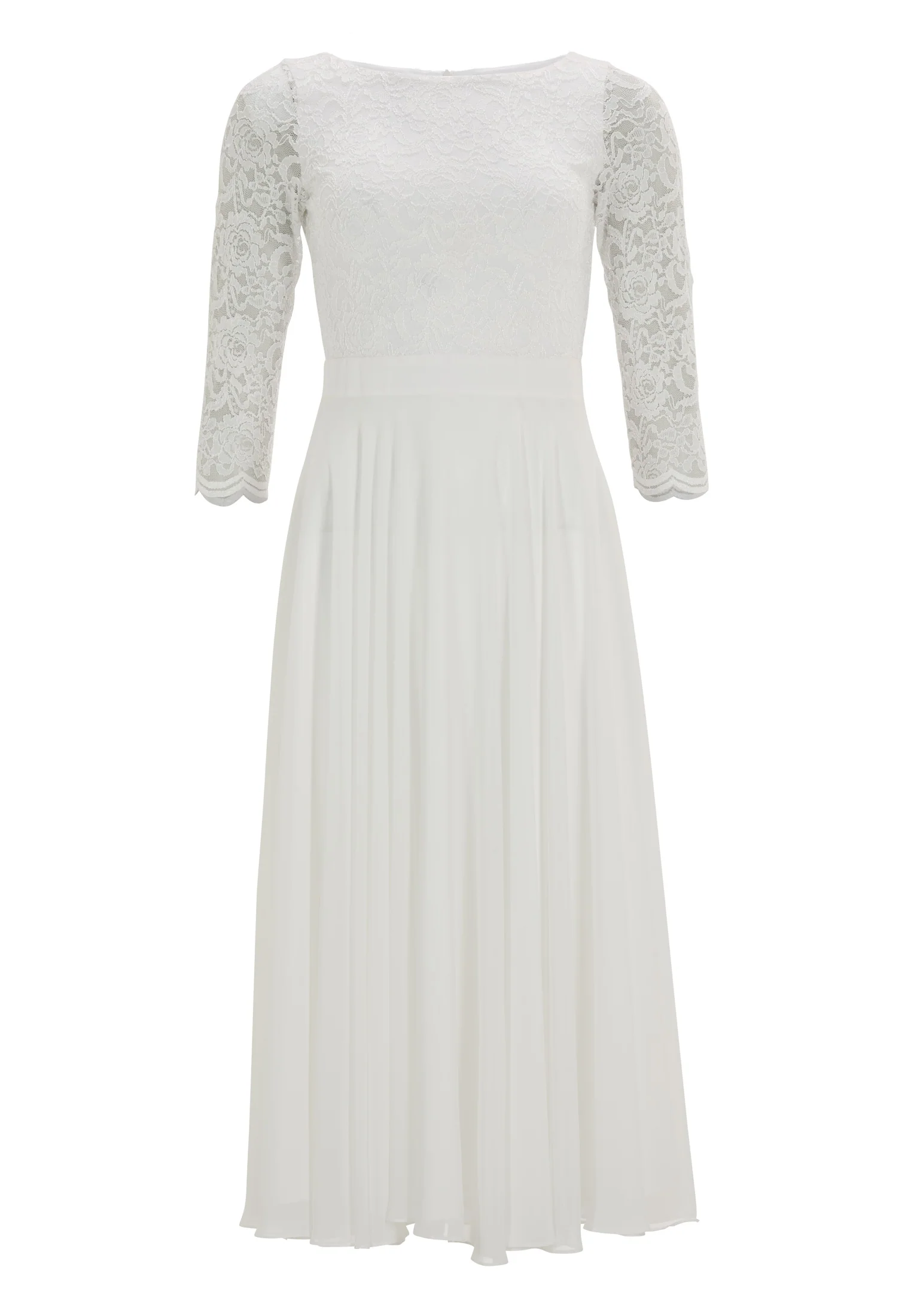 Abendkleid Midi mit Oberteil aus floraler Spitze und Chiffon Rock - Image 42