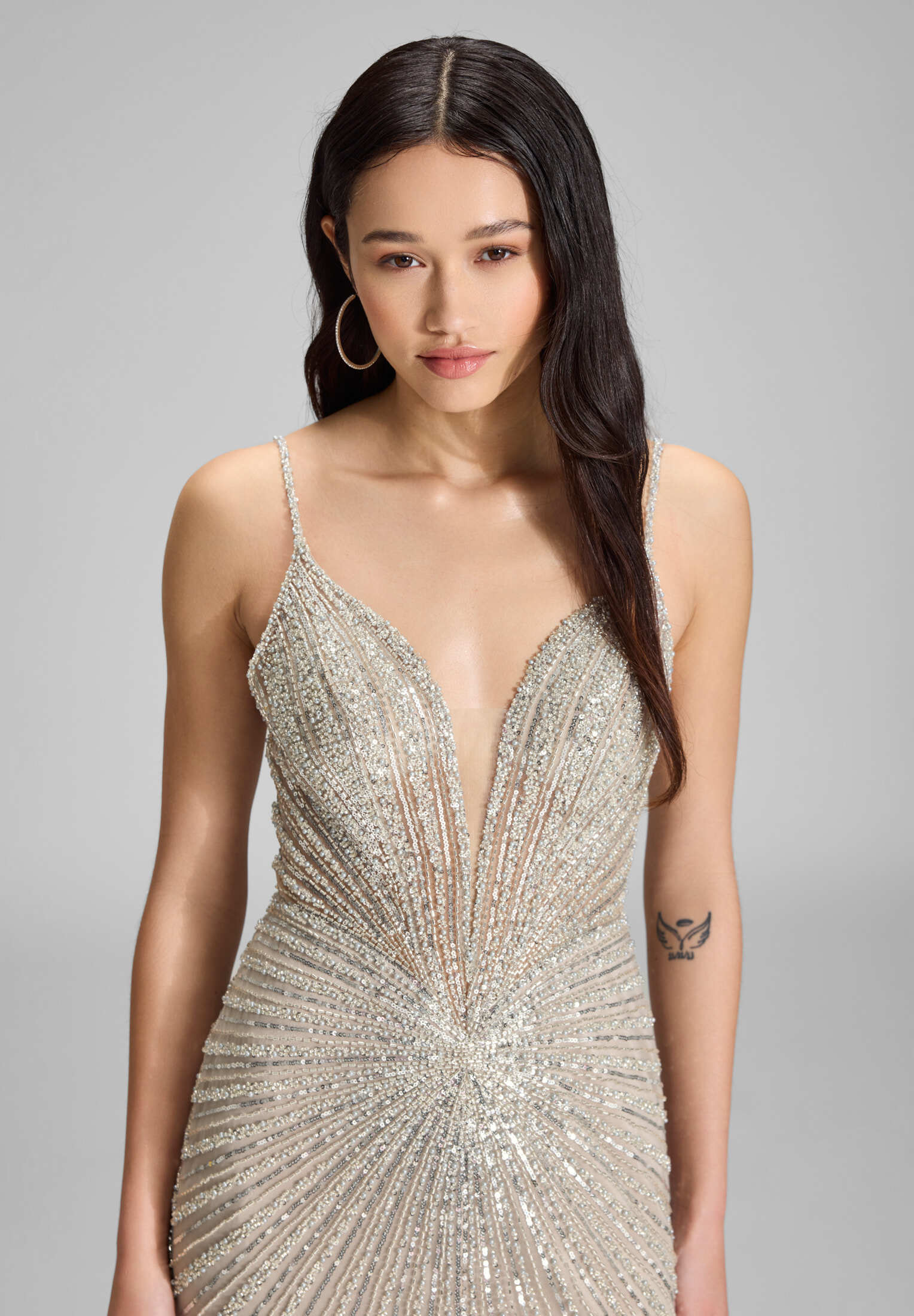 Abendkleid mit all-over Stickerei - Image 3