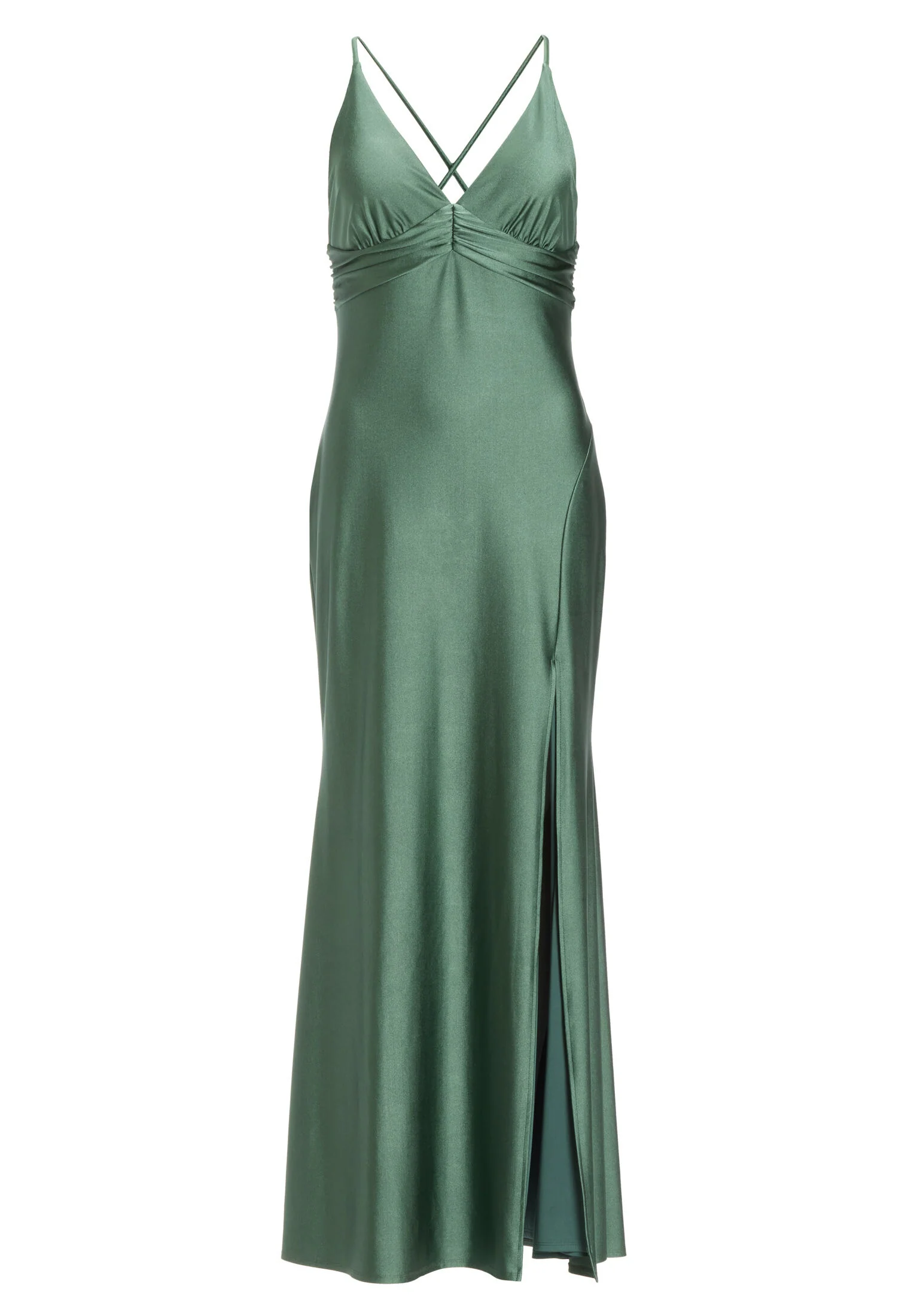 Abendkleid mit Knotendetail am Rücken aus Jersey Satin - Image 6