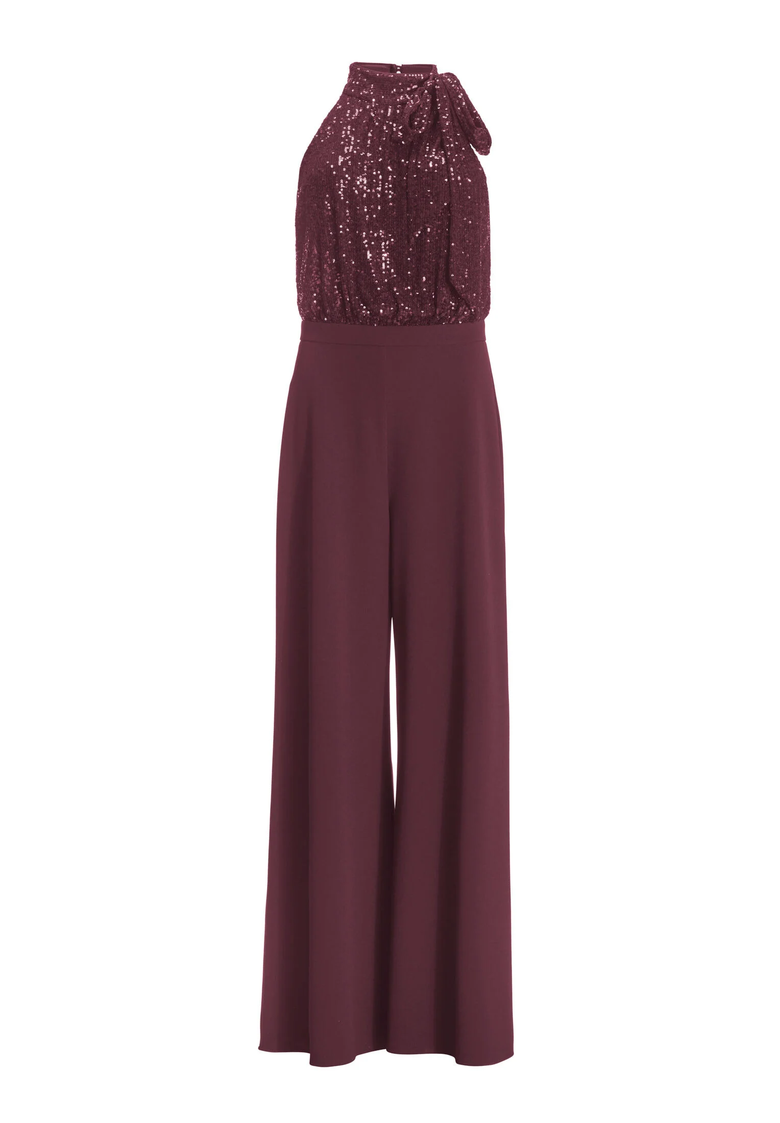 Ärmelloser Jumpsuit mit Schluppenblusen Top aus elastischer Paillette - Image 12