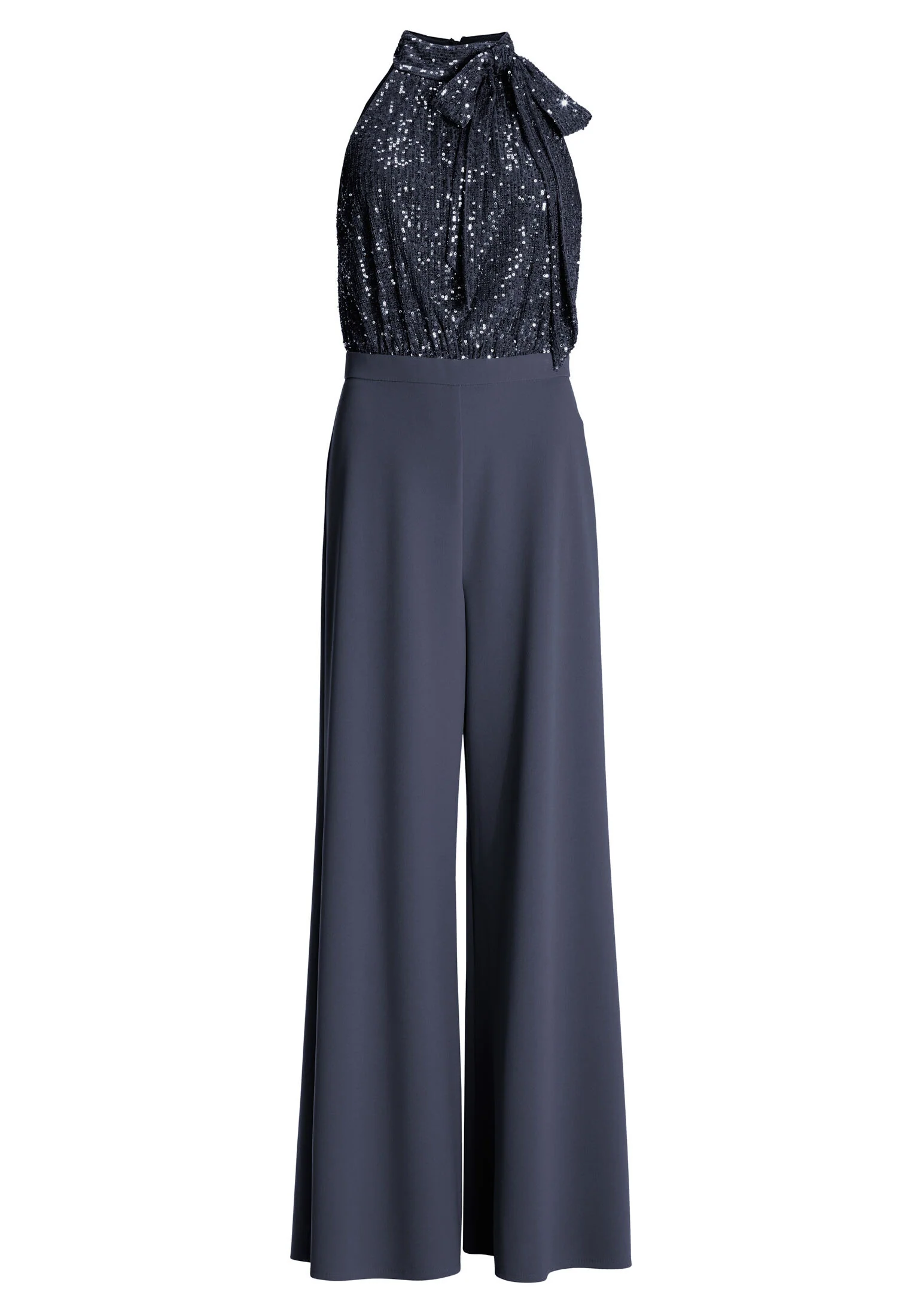 Ärmelloser Jumpsuit mit Schluppenblusen Top aus elastischer Paillette - Image 18
