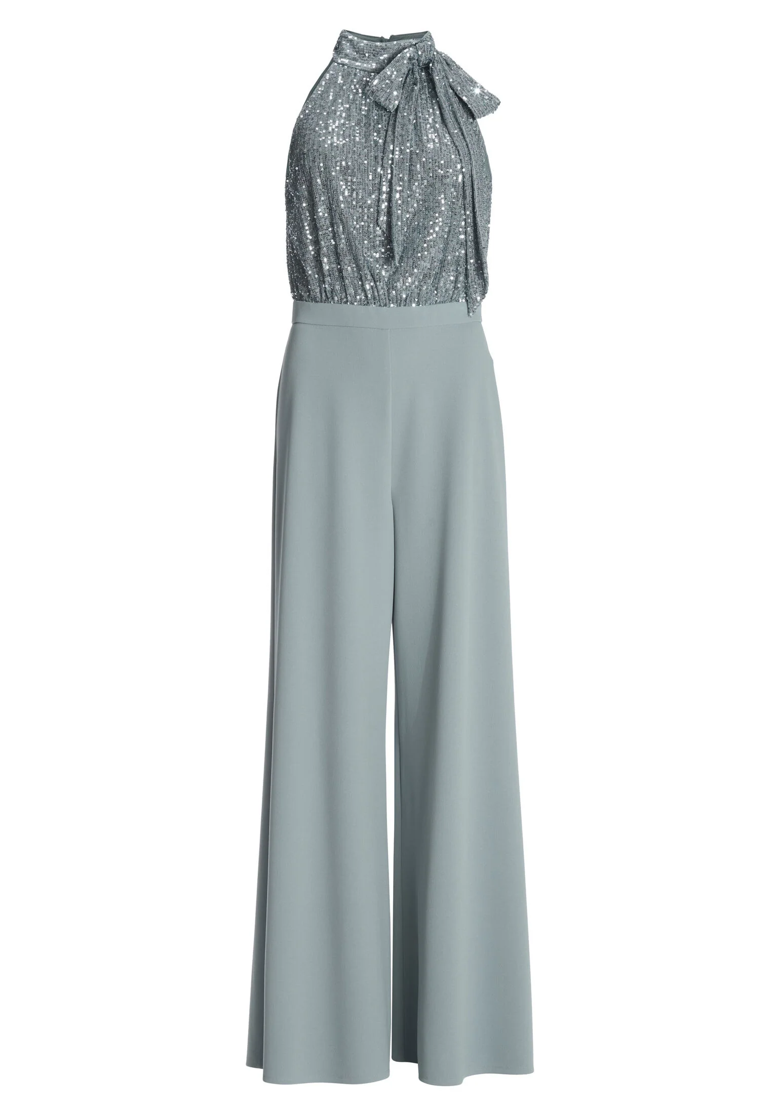 Ärmelloser Jumpsuit mit Schluppenblusen Top aus elastischer Paillette - Image 24