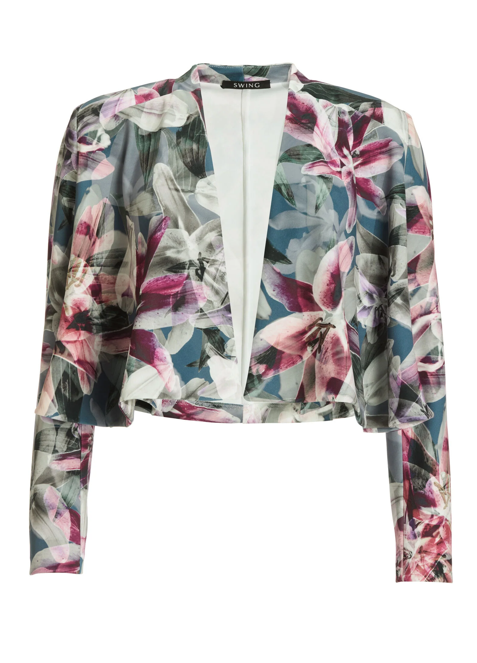 Bedruckter Scuba Blazer mit Wasserfall Kante - Image 6