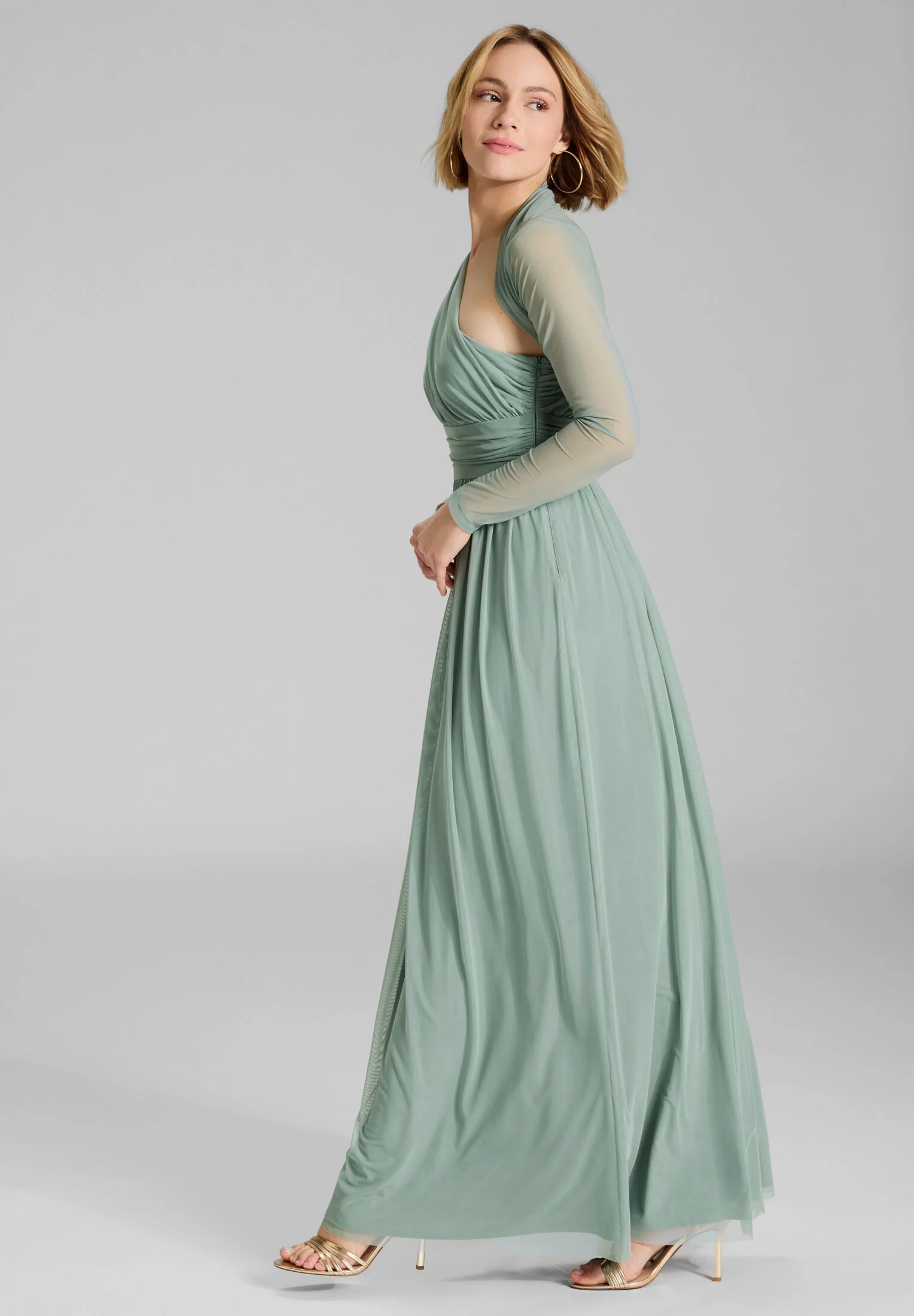 Bolero aus Mesh mit Raffblende - Image 5