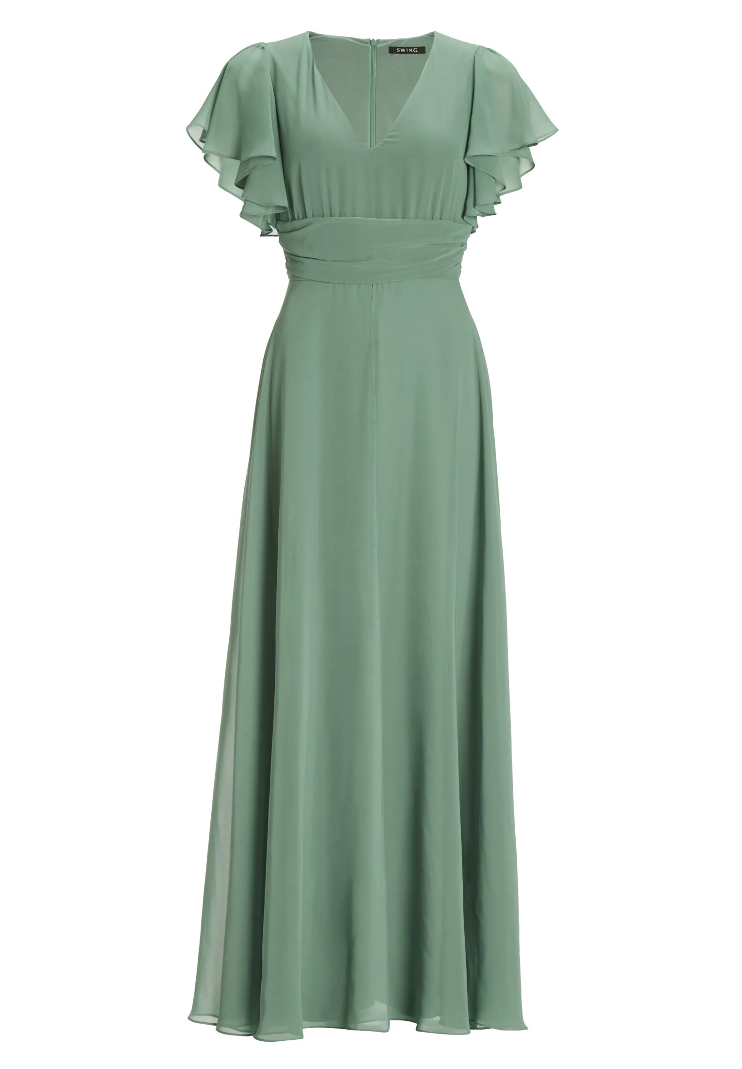 Chiffon Jumpsuit mit Überrock und Volantärmeln - Image 24