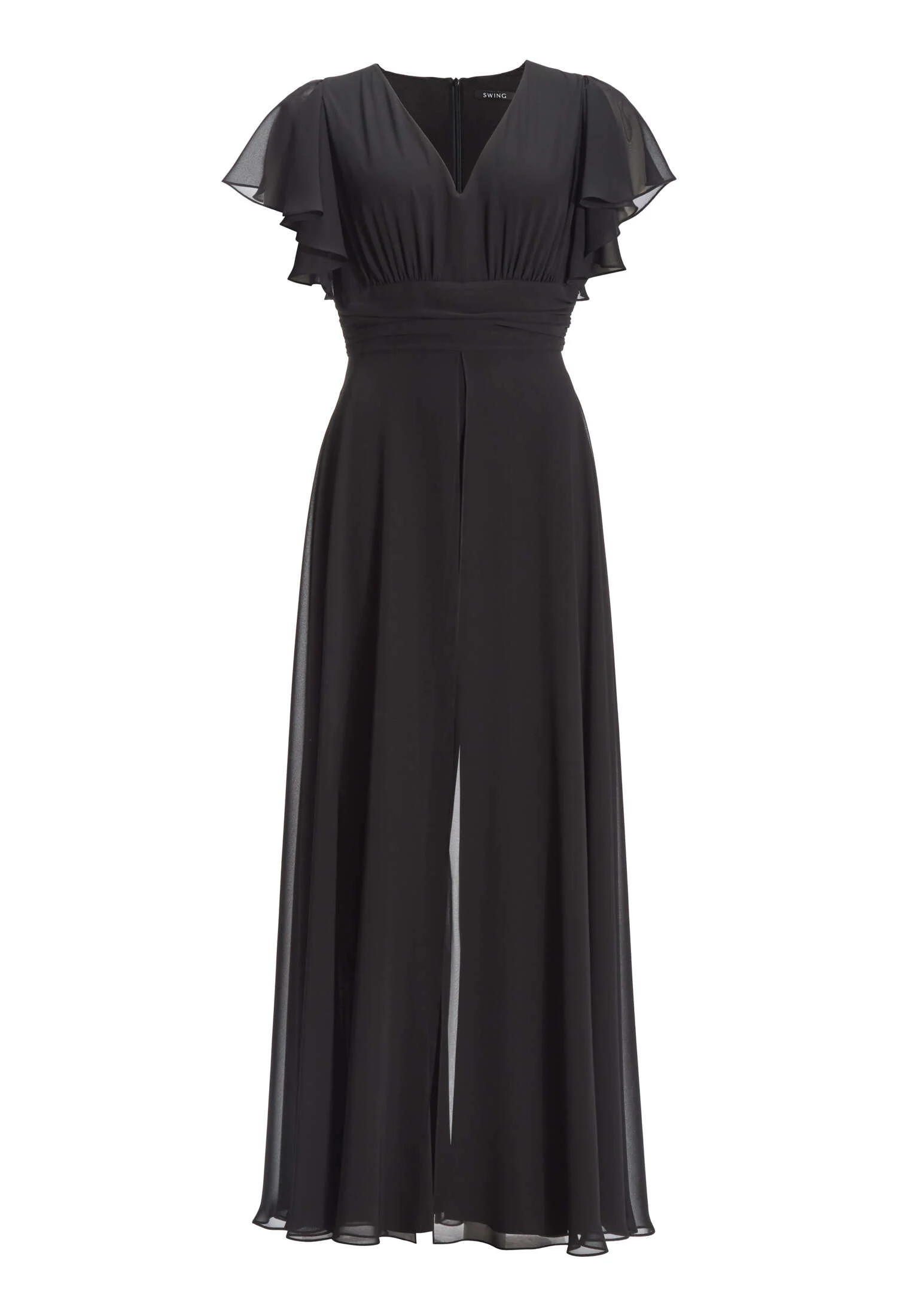 Chiffon Jumpsuit mit Überrock und Volantärmeln - Image 6