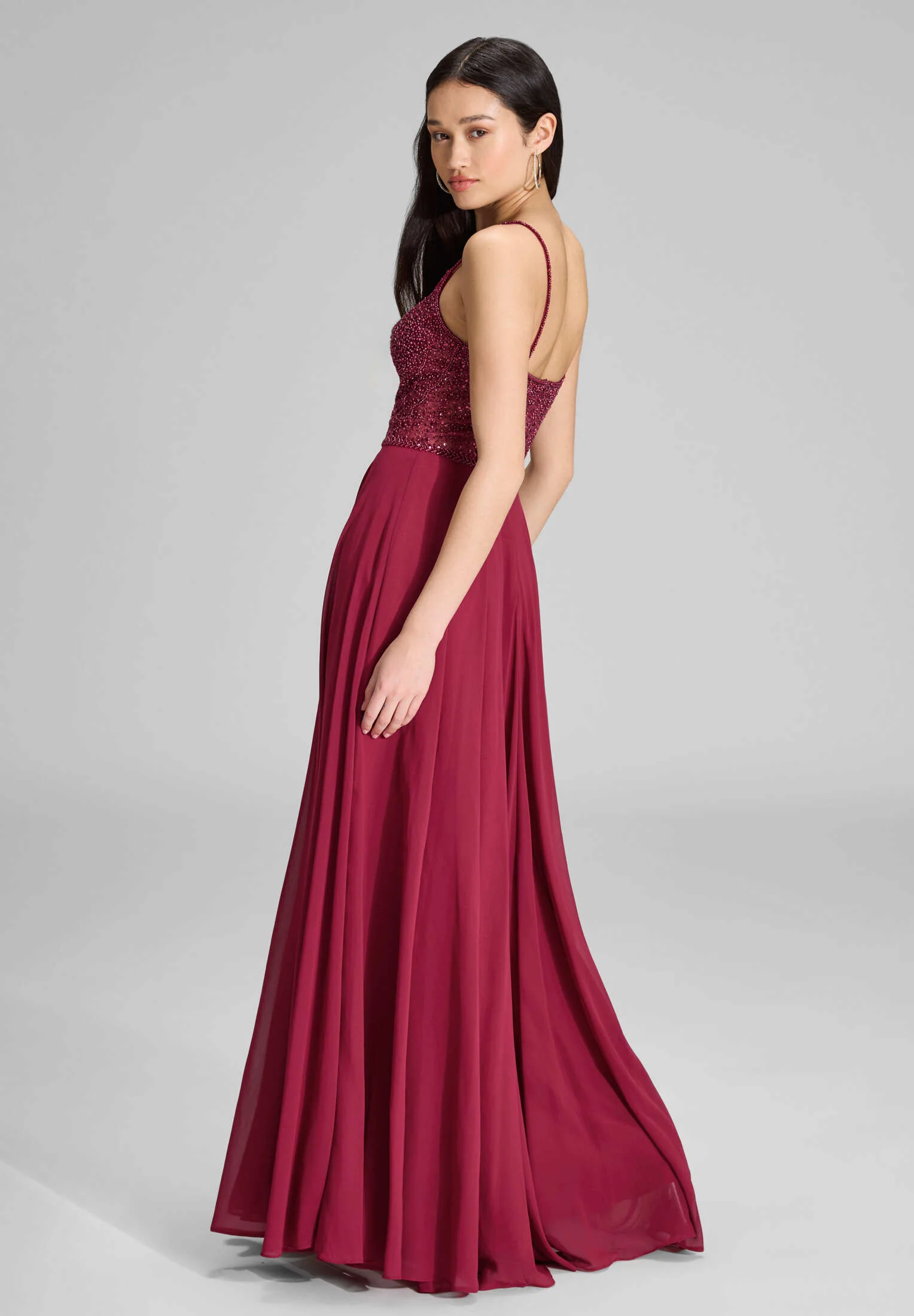 Chiffonkleid mit besticktem Top - Image 14