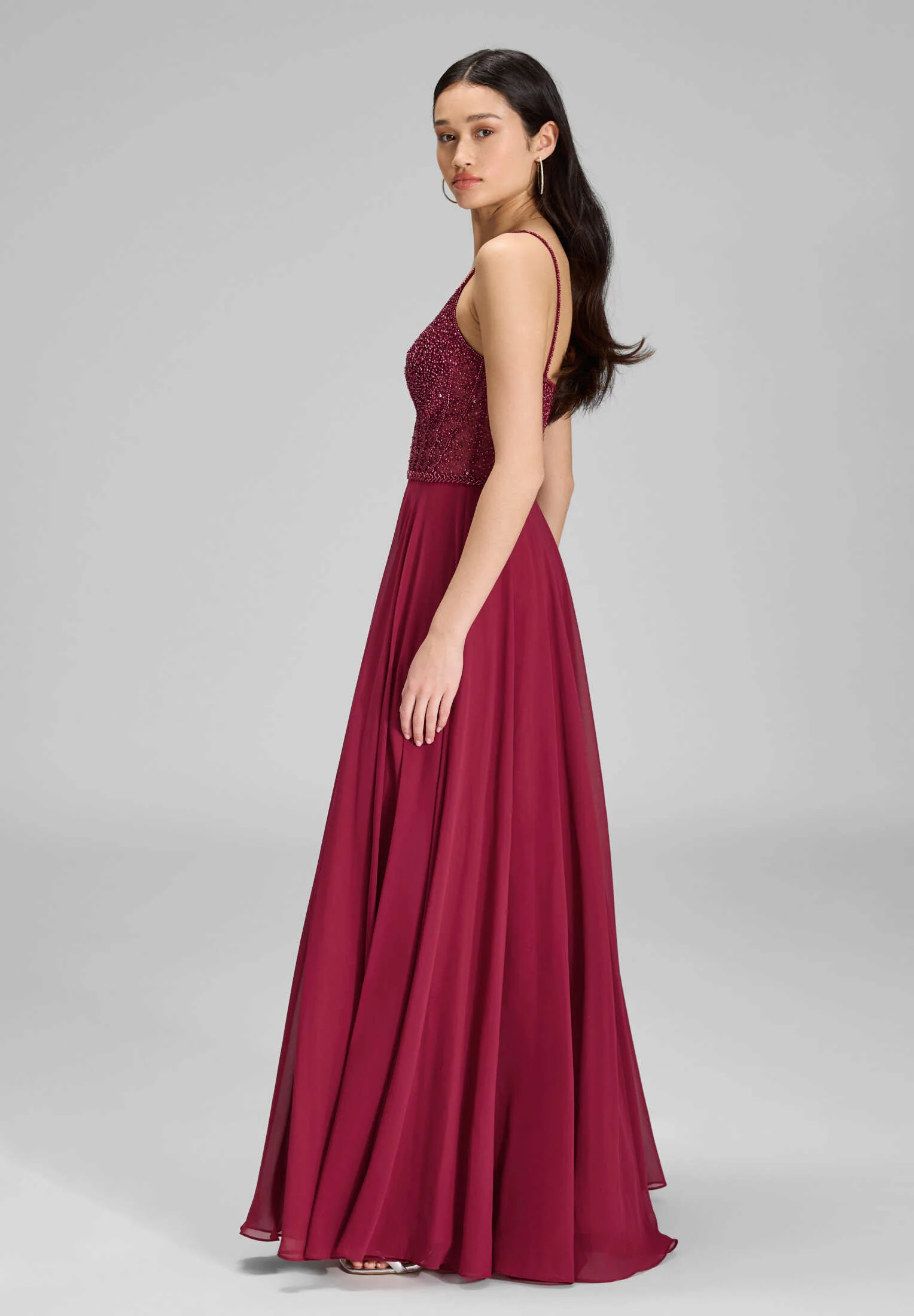 Chiffonkleid mit besticktem Top - Image 17