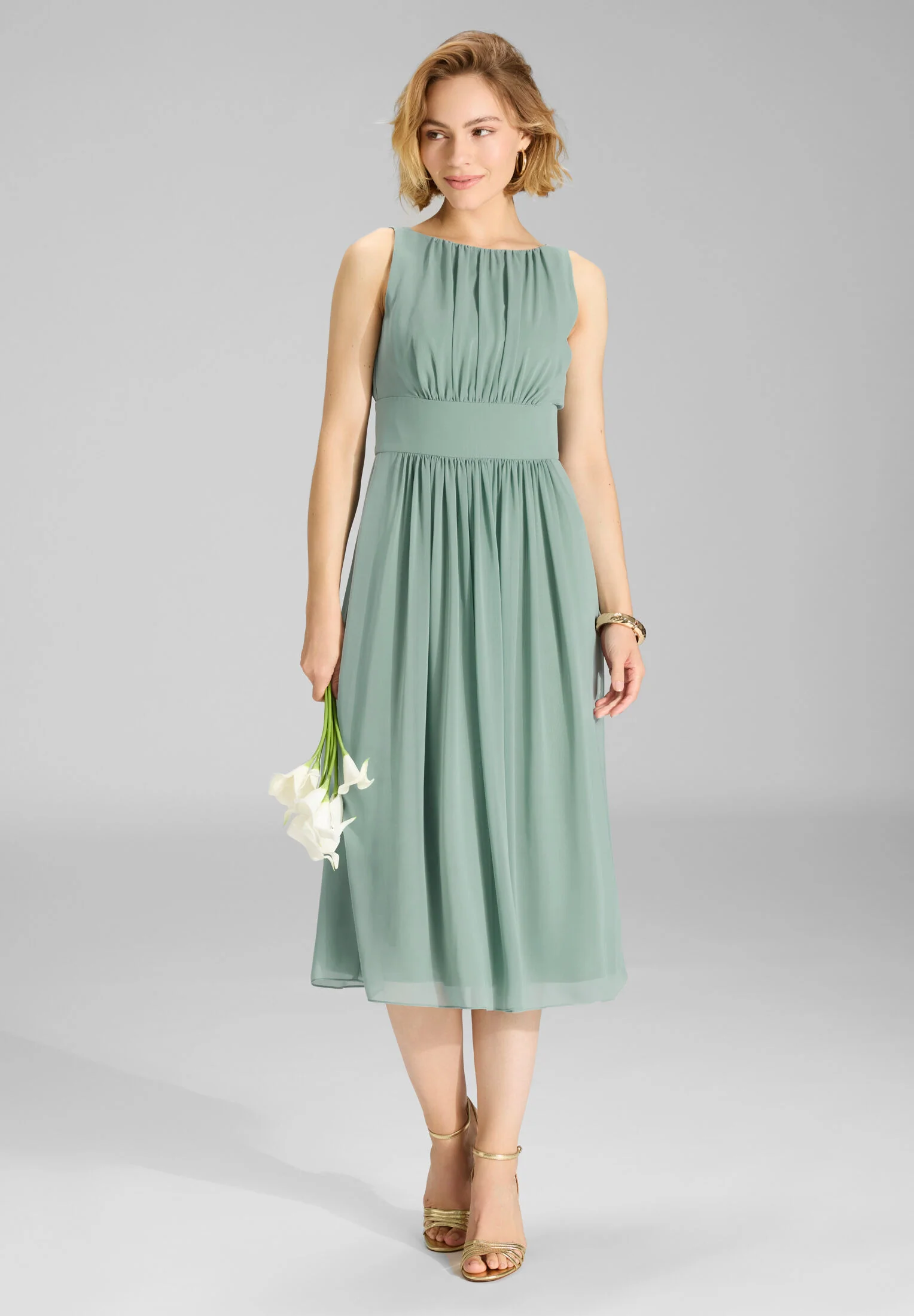 Chiffonkleid mit Taillenpasse - Image 7