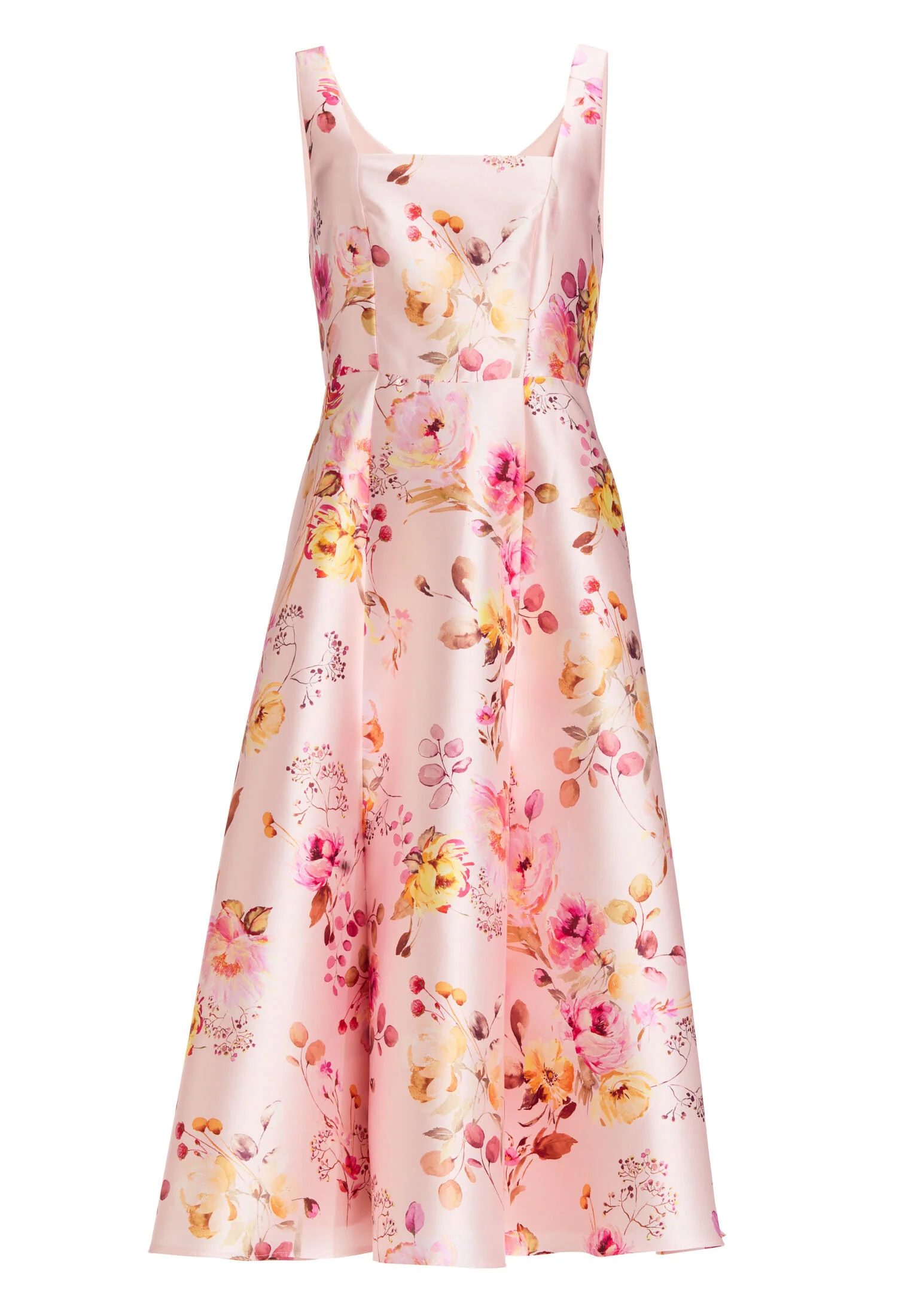 Cocktailkleid mit Karree-Ausschnitt aus floral bedrucktem Twill - Image 6