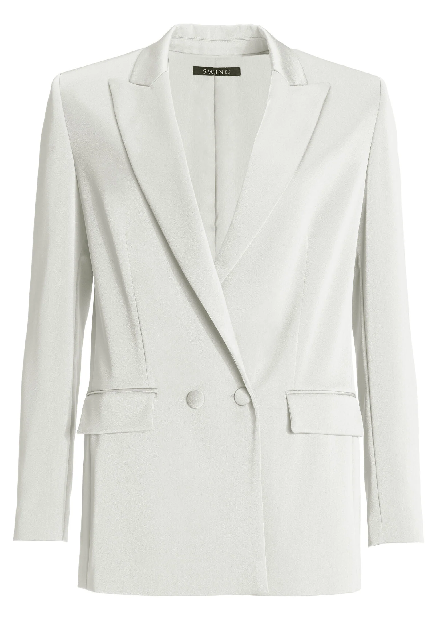 Doppelreihiger Blazer aus Satin - Image 12