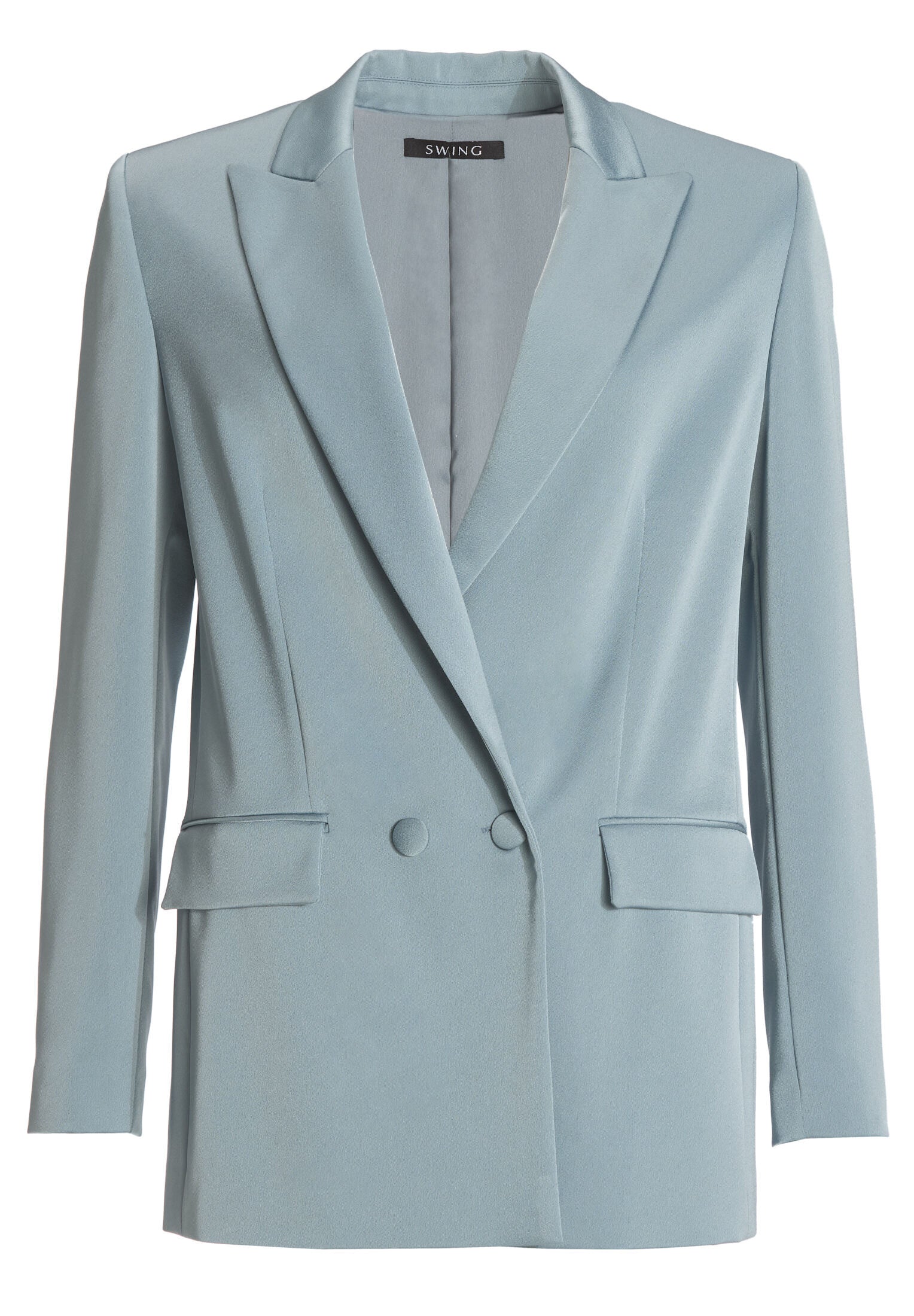Doppelreihiger Blazer aus Satin - Image 6