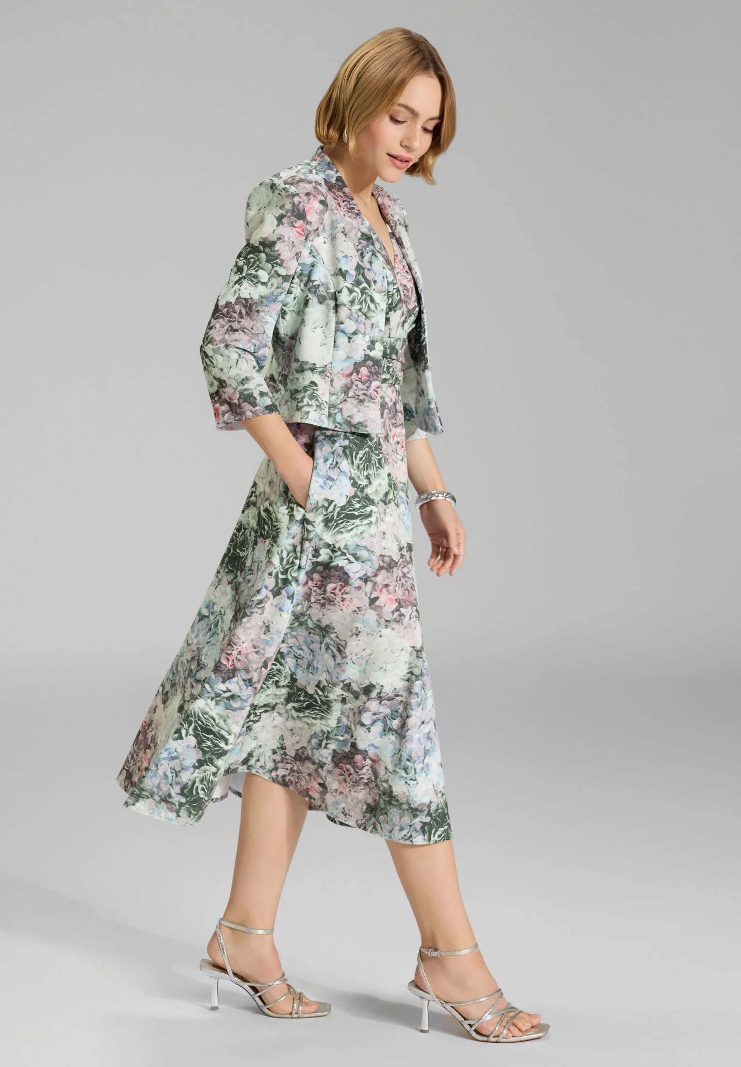 Floral bedruckter Scuba Blazer - Image 5
