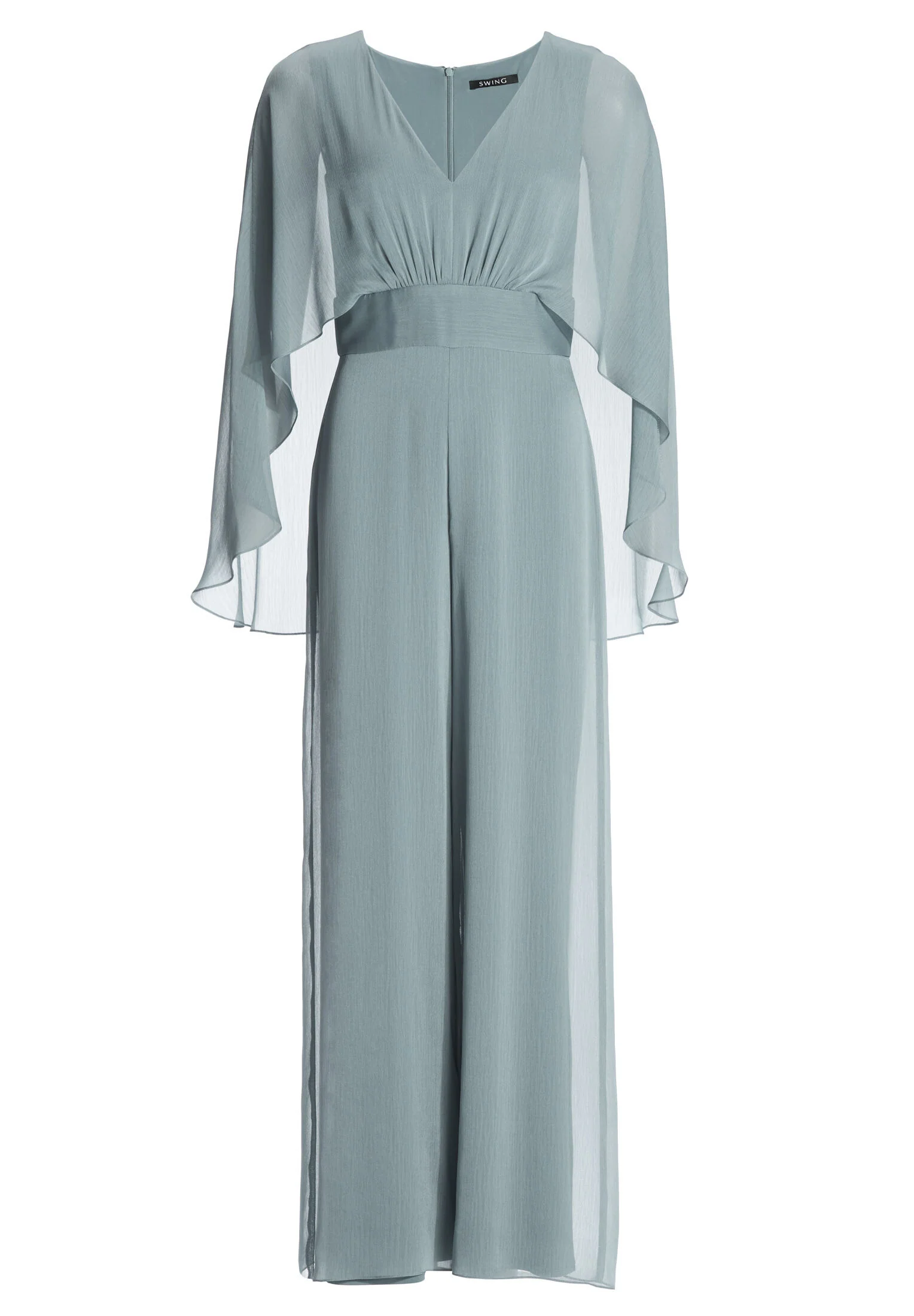 Jumpsuit aus Crinkle Chiffon mit angeschnittenem Cape - Image 12