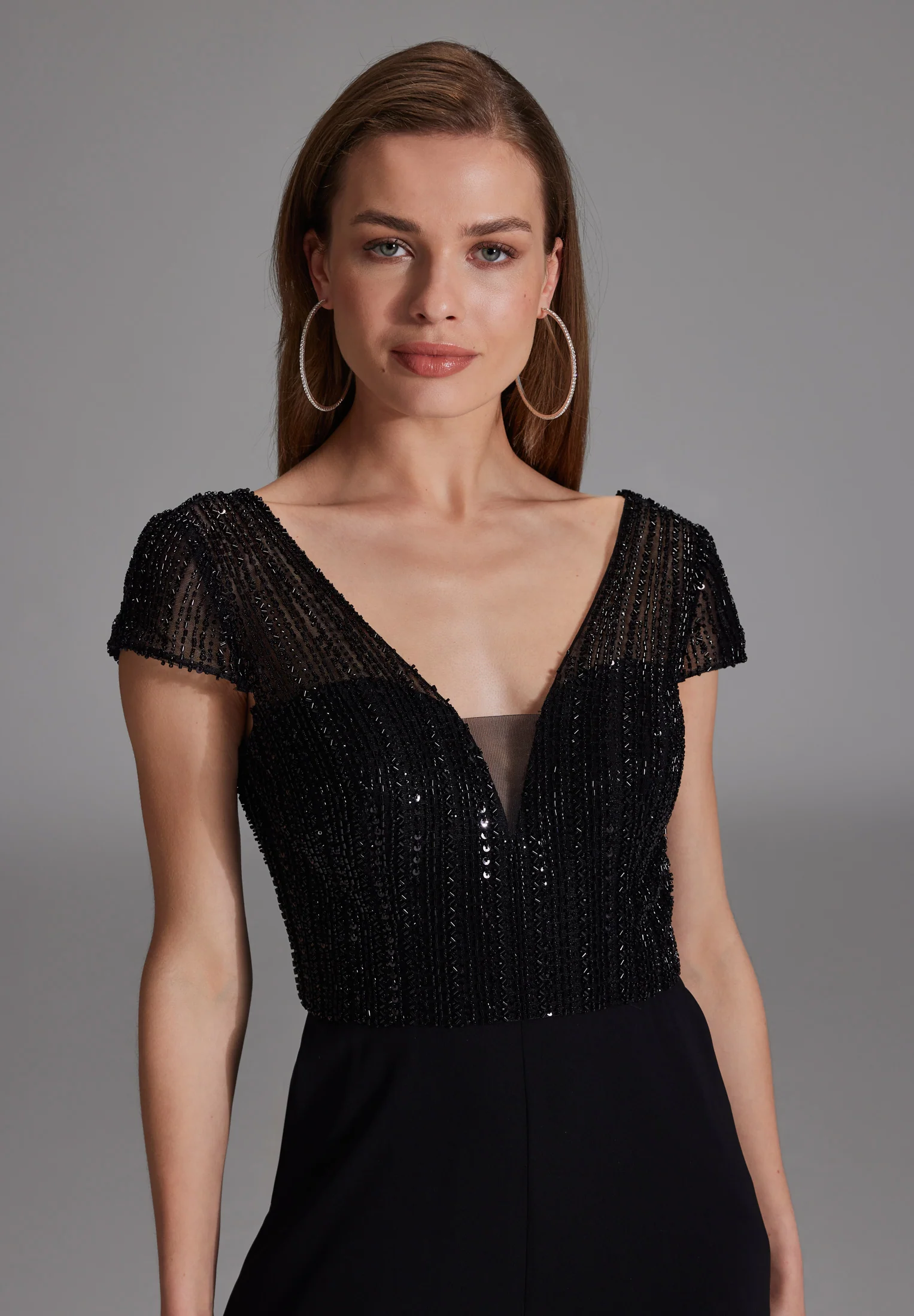 Jumpsuit mit Stickerei und kleinem Ärmelansatz - Image 3