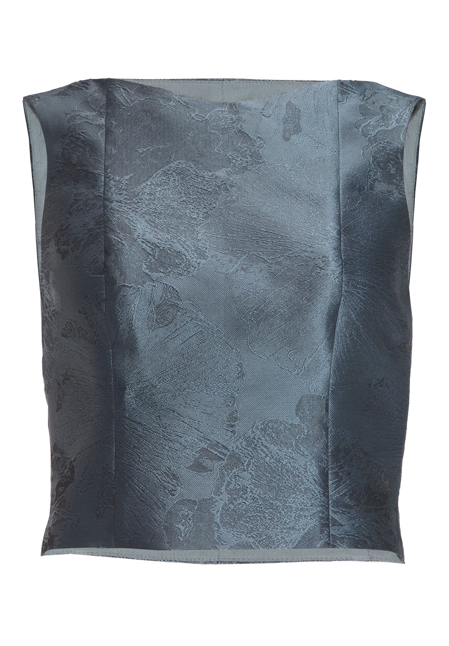 Oberteil aus floralem Jacquard mit V-Ausschnitt - Image 6