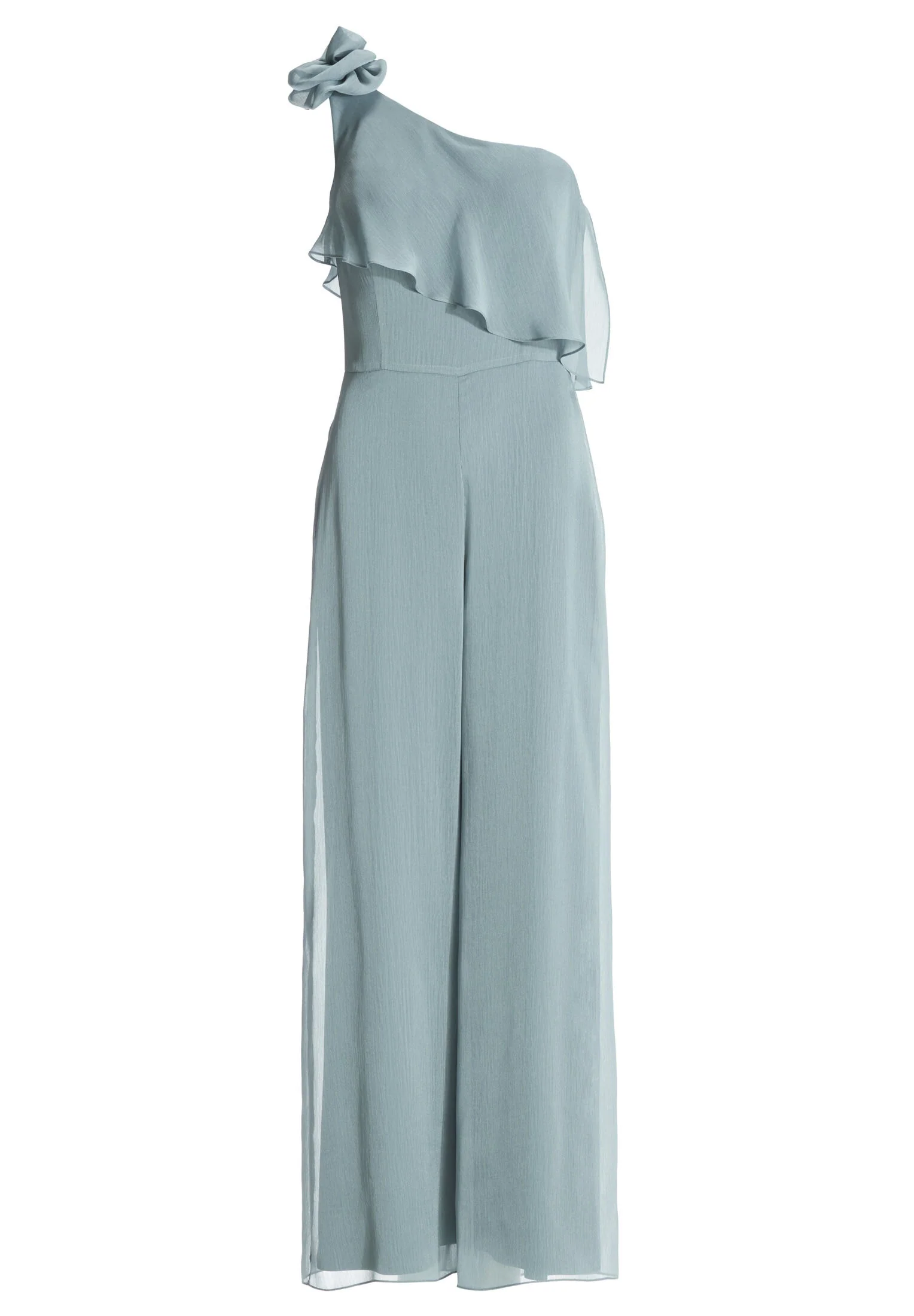 One-Shoulder Jumpsuit aus Crinkle Chiffon mit Blüte - Image 12