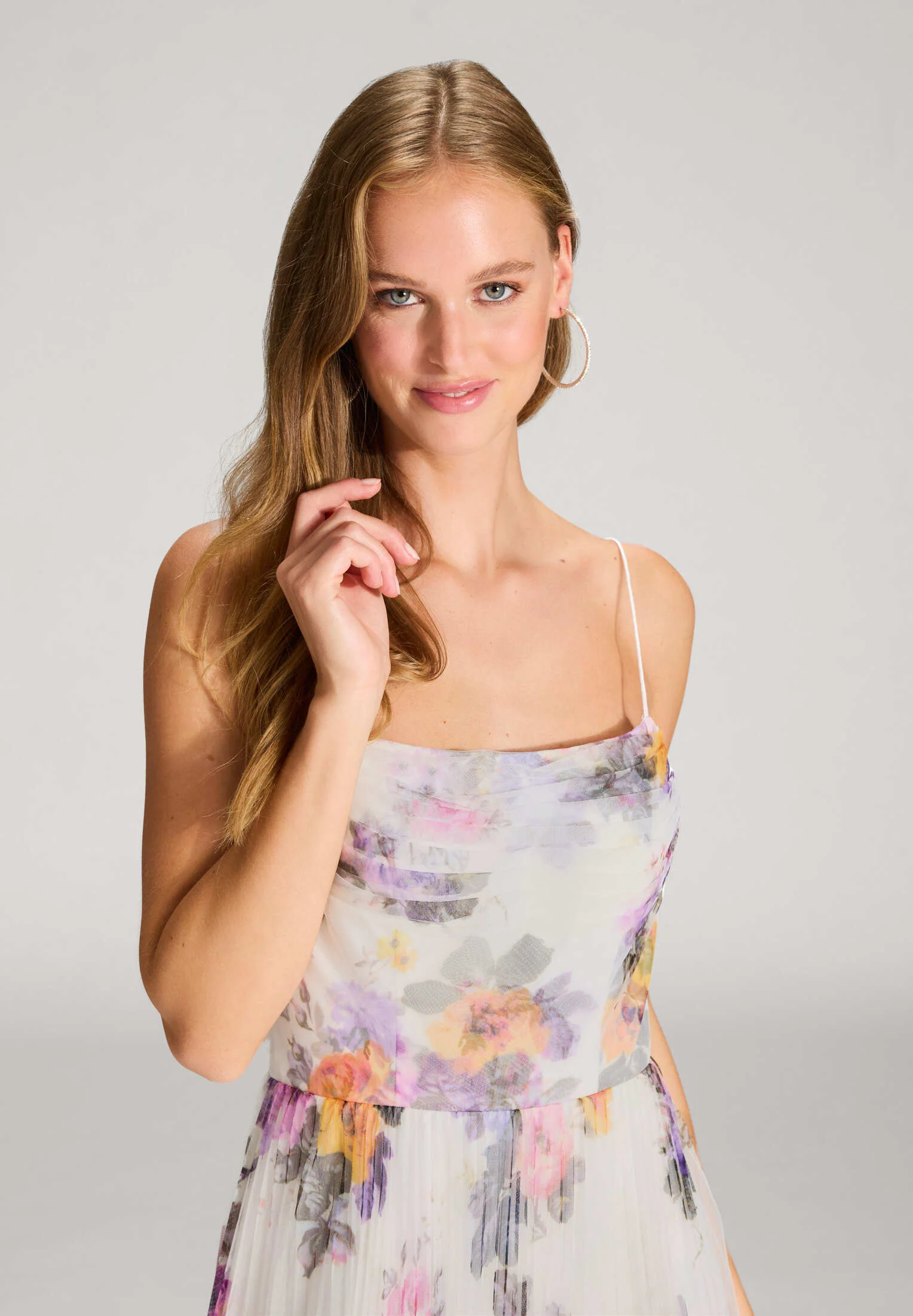 Printkleid mit plissiertem Rock - Image 3