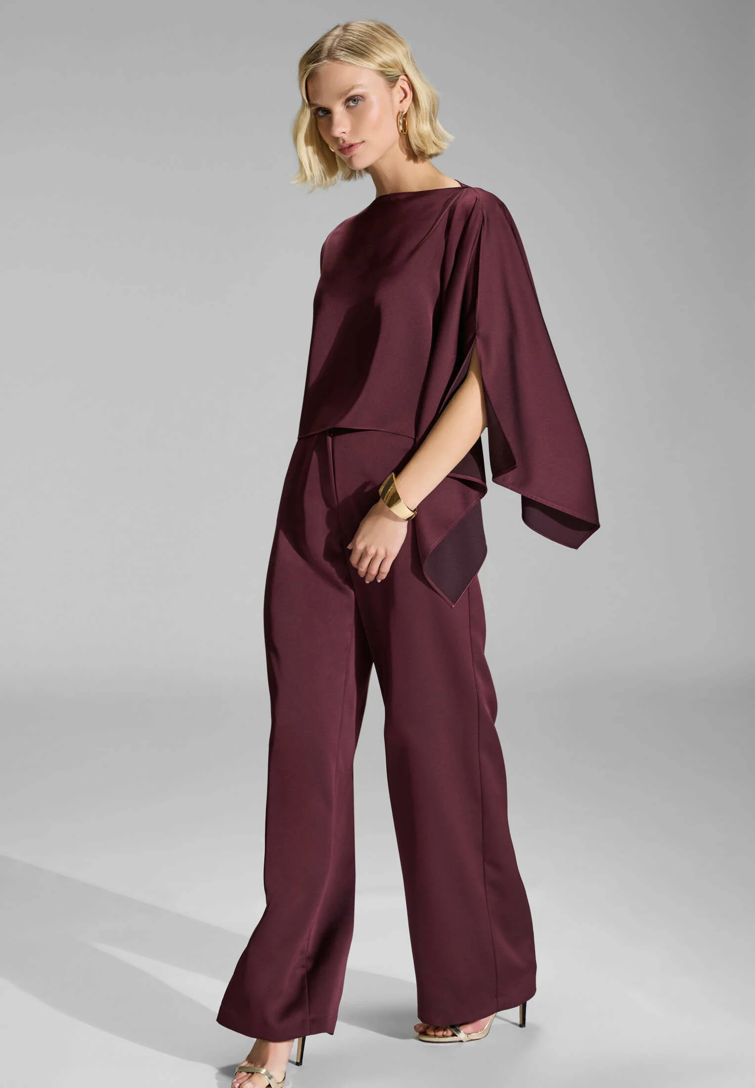 Stola-Top aus Satin mit seitlichen Schlitzen - Image 5